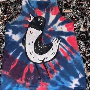 The wonder years band tie dye tank top medium